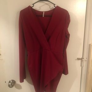 Burgundy party dress